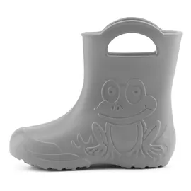 Ladeheid Eva Kinder Gummistiefel für Jungen Mädchen Regenschuhe Bequeme und wasserdichte Regenstiefel Kinder LA-CA-01 (grau, 32/33 EU). - Grau - 32/33