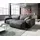 DeLife Ecksofa Lanzo L 260x160 cm Lederimitat Vintage Anthrazit Recamiere variabel
