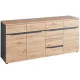VOLEO Sideboard 180 x 82 x 44 cm Grau
