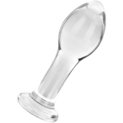 Analdildo in Tropfenform, 10 cm, transparent