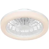Ledvion - Deckenventilator mit beleuchtung, 24W, 3 Lichtfarben, Weiss, 2700K - 4000K - 6000K, Mit Fernbedienung Dimmbar, Deckenventilator mit Beleuchtung