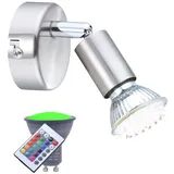 ETC Shop Wand Leuchte Fernbedienung Beleuchtung beweglich im Set inklusive Rgb Led Leuchtmittel