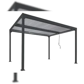 Mendler Alu Pergola HWC-L41 3,7 x 3,06 m Anthrazit/Schwarz