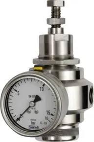 Riegler Edelstahl-Druckregler, 1.4401, BG 1, G 3/8, 0,4 - 4,0 bar