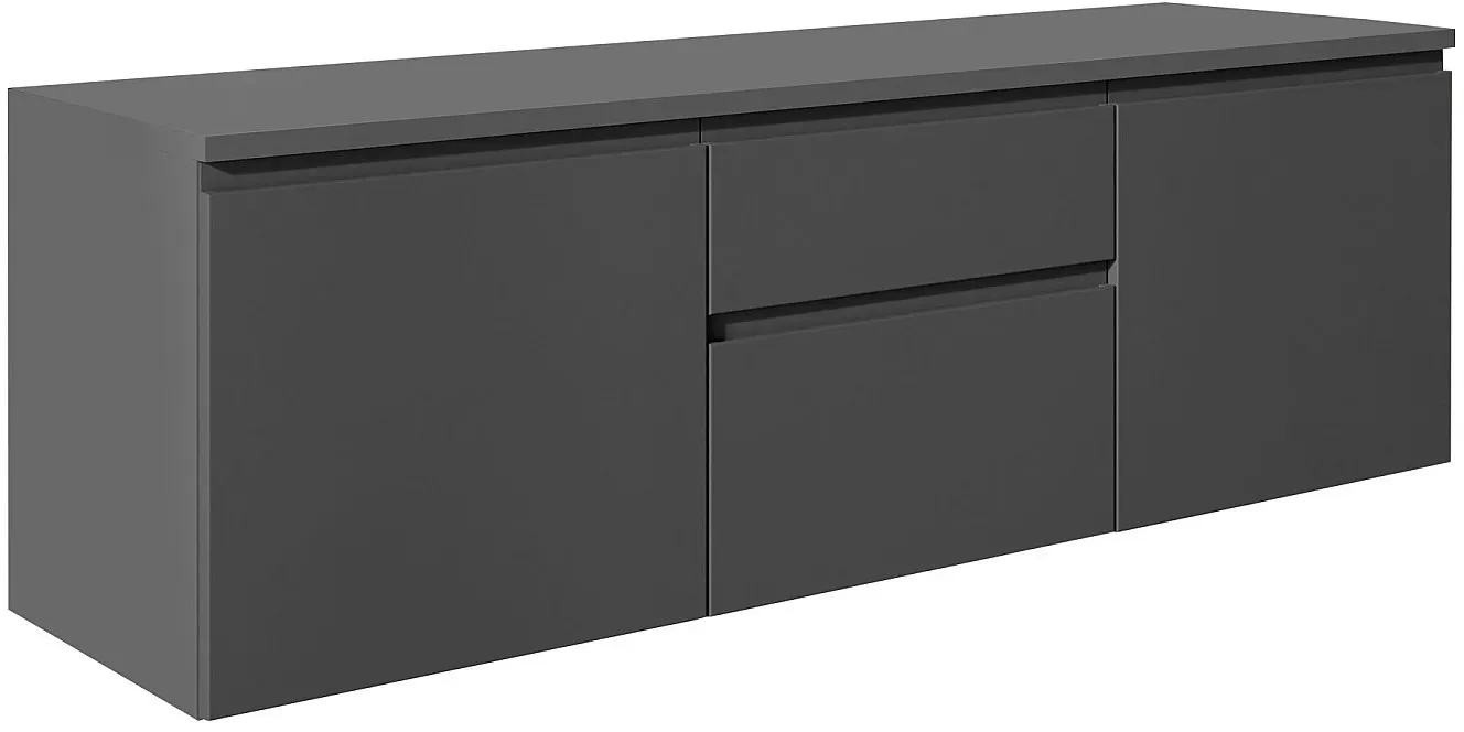 Waschbeckenunterschrank hängend - Grau - 150 cm - JIMENA II