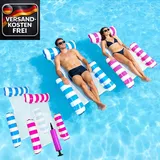Luftmatratze Pool 4-in-1 Wasserhängematte für Erwachsene Kinder mit Rückenlehne