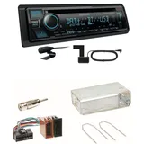 Kenwood KDC-BT560DAB Bluetooth DAB USB Einbauset für Renault Clio 1 2 Twingo