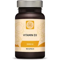 Kala Health Vitamin D 3.000 IU, Vitamin - D3 - Mit Maximaler Stärke, 180 Kapseln