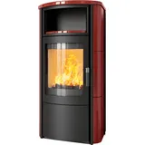 Kaminofen Hark 57 ECOplus EX 5 kW - Ofenkacheln: brillant-rot - Korpus: graphit