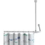 Wenko Deckenstütze für Duschstange Weiß 57 cm, für Stangen mit Ø 2 – 2,5 cm