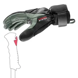 Leki Hevon 3D Skihandschuhe Black/Dusty Green 10