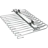Basera® Schrankeinsatz Ausziehbarer Kleiderschrank Hosenbügel für 12 Hosen silberfarben