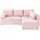 Home Affaire Ecksofa HOME AFFAIRE "Italia L-Form", rosa (rose), B:217cm H:80cm T:182cm, Struktur fein (100% Polyester);Microfaser PRIMABELLE(100% Polyester);Samtoptik (100% Polyester), Sofas, Ecksofa, mit Bettfunktion und Bettkasten, Federkern-Polsterung