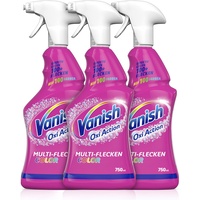 Vanish Oxi Action Vorwaschspray Color – 3 x 750 ml – Effektiv gegen 100+ Arten von Flecken – Fleckenentferner für die Vorbehandlung bunter Wäsche