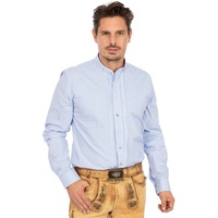 Almsach Trachtenhemd Hemd Stehkragen 175CO hellblau (Slim Fit) blau XXL