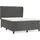 vidaXL Boxspringbett 140 x 200 cm Dunkelgrau