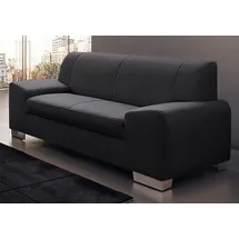 DOMO collection "Alisson kubische Formensprache mit abgerundeten Elementen, komfortabel", schwarz, B:164cm H:75cm T:83cm, Microfaser aus 100% Polyester;Softlux, das pflegeleichte Kunstleder aus 80% PVC, 18% Polyester und 2% Polyurethan;Strukturstoff aus