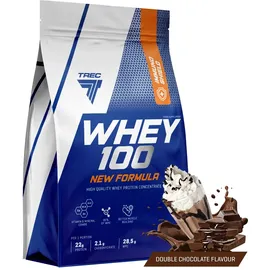 Trec Nutrition Whey 100 New Formula, Double Chocolate - Doppelte Schokolade, 700 g, Whey Protein Pulver