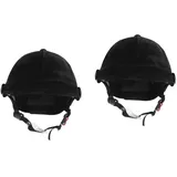 Toddmomy Kinderhelm 2 Stücke Kinder Schutzhelm Kinder Reiten Schutz Kinder Schutzausrüstung Schwarz Sport Polypropylen Kleinkind Sportartikel Kinder Reithelm Kinder Reithelm