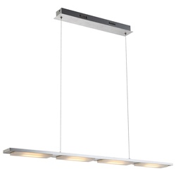 LED Pendelleuchte Modern Design Pendellampe ALU Hängeleuchte satiniert, länglich, 4x 6 Watt 500 Lumen neutralweiß, L 93 cm