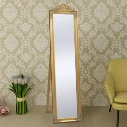 vidaXL Standspiegel im Barock-Stil 160x40 cm Gold