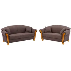 3-Sitzer HOME AFFAIRE "Milano", braun, H:83cm T:81cm, Sofas, 2-Sitzer und 3-Sitzer, incl. Zierkissen
