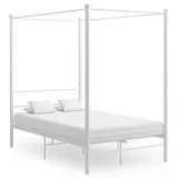 vidaXL Himmelbett 140 x 200 cm Weiß