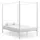 vidaXL Himmelbett 140 x 200 cm Weiß
