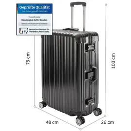 TRAVELHOUSE Reisekoffer Koffer-Set 2-tlg. schwarz/silber/grau/grün/gold/rot