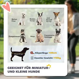 PawHut Hundewagen 2 in 1 Khaki bis 10 kg