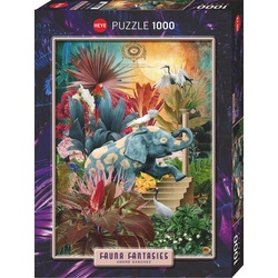 HEYE Puzzle Elephantaisy, 1000 Puzzleteile, Made in Germany bunt