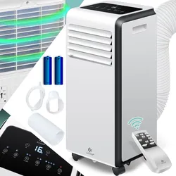 KESSER® Klimaanlage Mobiles Klimagerät 4in1 kühlen   Luftentfeuchter lüften   Ventilator   Mobil Klima mit Montagematerial, Fernbedienung & Timer   Nachtmodus & 360° Rollen