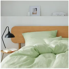 ELEGANTE Breezee Halbleinen Grün 240 x 220 cm + 2 x 80 x 80 cm