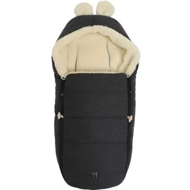 Kaiser Baby, Kinderwagen Fusssack, Hoody Maus Wool Babyschalen Woll Fußsack Dark grey)