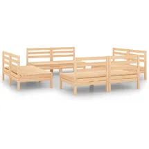 vidaXL 8-tlg. Garten-Lounge-Set Massivholz Kiefer