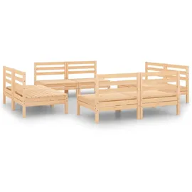 vidaXL 8-tlg. Garten-Lounge-Set Massivholz Kiefer