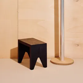 HAY Manolito Hocker Holz 30 x 25 x 19 cm Schwarz