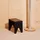 HAY Manolito Hocker Holz 30 x 25 x 19 cm Schwarz