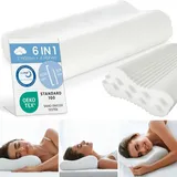 eloneo Nackenstützkissen Premium 60 x 35 cm Weiß