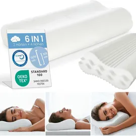 eloneo Nackenstützkissen Premium 60 x 35 cm Weiß