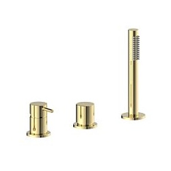 Herzbach Siro Dreiloch-Wannenarmatur 30.120250.2.03 ohne Auslauf, gold
