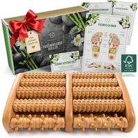 HELDSON HELDSON® Fußmassageroller Holz - FSC®100% - Fußmassagegerät - Massage Roller für Fußmassage - Foot Massager - Fussmassageroller - Fussmassagegerät - Massagegerät für Füße - Fersensporn