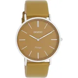 Oozoo Vintage Damen Uhr Olivgrün Leder 40 mm C20326