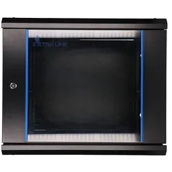 Extralink Rackmount-Schrank 9U 600x450 Schwarz Wandmontage, Wandmontiertes Regal