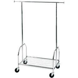 ALCO Mobile fahrbare Standgarderobe Metall, verchromt, sehr stabile
