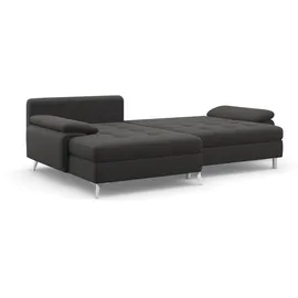 sit&more Ecksofa SIT & MORE "Latigo L-Form", grau (dunkelgrau), B:270cm T:163cm, Sofas, Ecksofa, mit Recamiere, wahlweise mit Bettfunktion und Bettkasten
