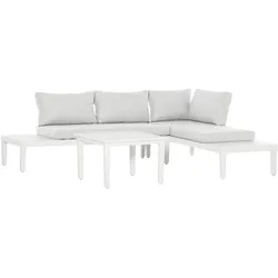 Outsunny Gartenmöbel-Set Aluminium, Polyester, Schaumstoff