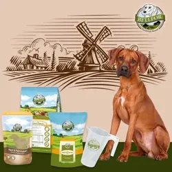 Bellfor Rhodesian Ridgeback Futter Set - Wiesen-Schmaus 4 kg + Haut & Fell Pulver 80g + Freiland-Happen 200g + 1 Messbecher