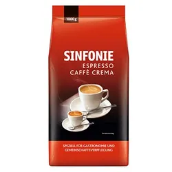 JACOBS SINFONIE ESPRESSO CAFFÈ CREMA Kaffeebohnen Arabica- und Robustabohnen kräftig 1,0 kg