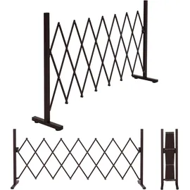 MCW Scherengitter 103 x 31-200 x 31 cm Braun/Stahl